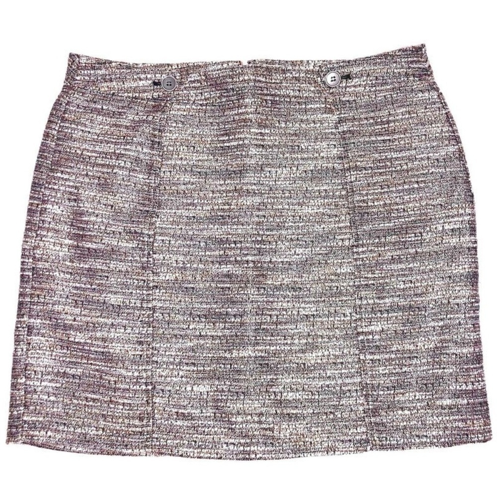 Ann Taylor LOFT Women's 14P Mini Skirt Tweed Look Shimmer